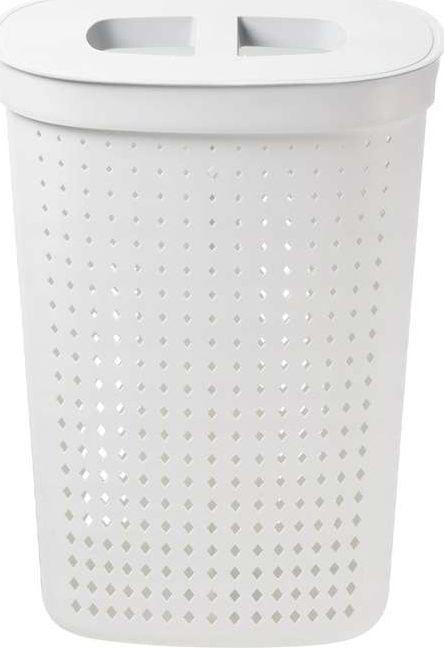 Plast-team Wäschekorb Modern Weiß 61 Liter