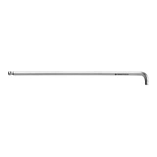 PB Swiss Tools 6-kant-Winkelschraubendreher 90° - 100° lang, mit Kugelkopf und kurzem Schenkel verchromt, Sechskant: 5 mm