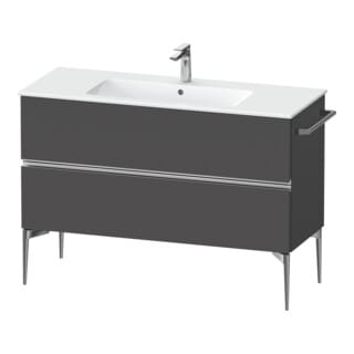 Duravit Waschtischunterschrank boden Sivida 121x59,1x47,7cm, 2 Schub., gra m, G chr