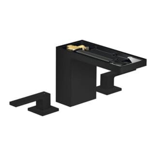 hansgrohe 3-Loch-Waschtischarmatur 110 Axor MyEdition A 150mm, m Pus-Op-Abl, o. Pl., matt-sw
