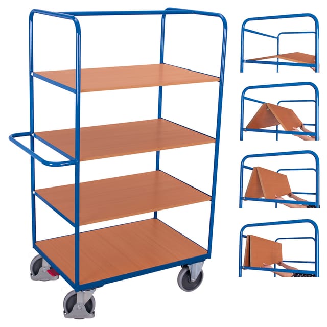 VARIOfit Etagenwagen hoch mit klappbaren Etagenböden 975 x 700 mm