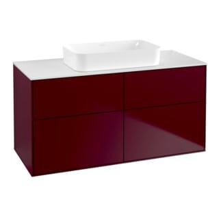V&B Waschtischunterschrank Finion 120x60,3x50,1cm, Gl. wh. m, Peony Matt