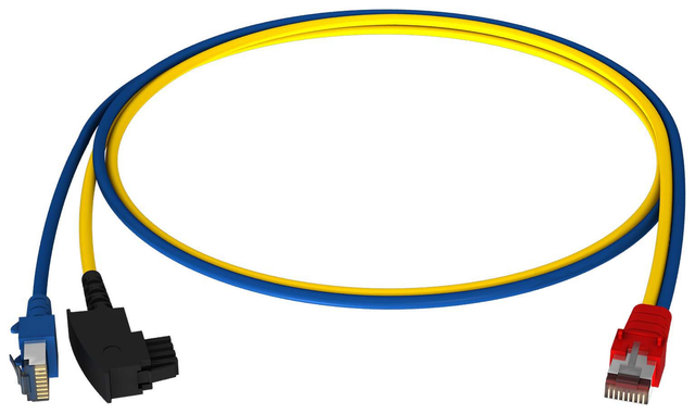 Homeway HW-Y-Kabel4 LAN/TAE 0,5m bl/ge HCAHNG-B2404-A005