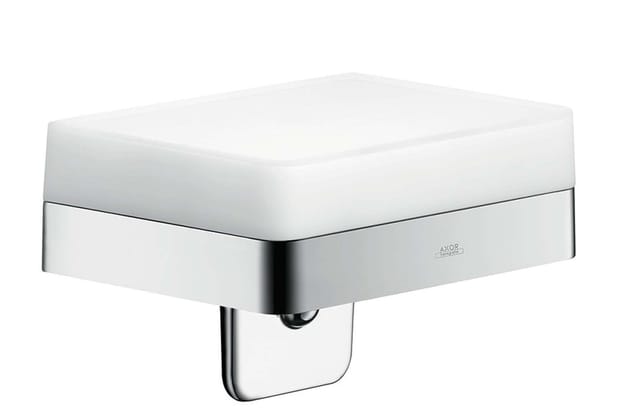 hansgrohe Lotionspender Axor universal mit Ablage, Glas, chrom