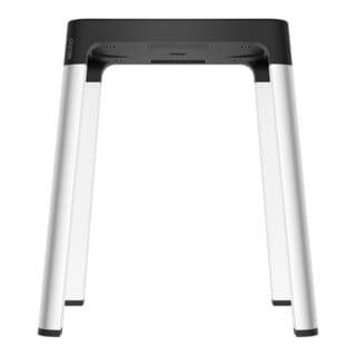 Keuco Hocker AXESS Sitzfl. 338mm, Alu silber-elox./schwarz