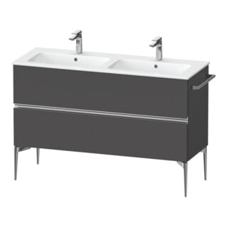 Duravit Waschtischunterschrank boden Sivida 128x59,1x47,7cm, 2 Schub., gra m, G chr
