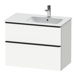 Duravit Waschtischunterschrank D-Neo 81x46,2cm, 1 Kast, B re, schwarz/weiß ma