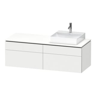 Duravit Waschtischunterschrank L-Cube 142x55x48,2cm, 2 SBK, wd, An R, we. matt