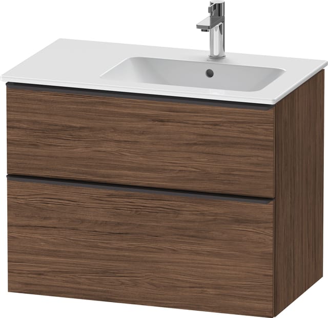 Duravit Waschtischunterschrank D-Neo 81x46,2cm, 1 Kast, B R, sw/Nuss dkl.