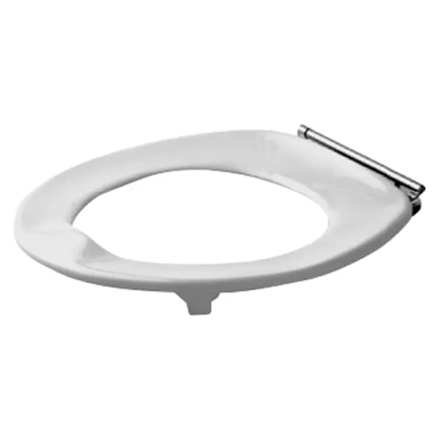 Duravit WC-Sitzring Architec Vital o. Absenkaut., Scharn. Edelstahl, weiß