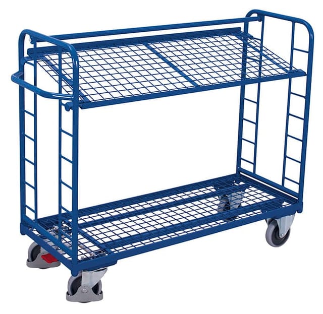 VARIOfit Etagenwagen mit 2 Drahtgitterböden 1.355 x 550 mm