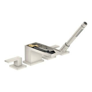 hansgrohe Fertigset Axor MyEdition 4-L-BW-Rand-Arm., o. Pl., Edelstahl-Optik