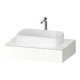 Duravit Konsole Qatego 80x55x17cm, weiß Hochglanz, 1 Ausschnitt