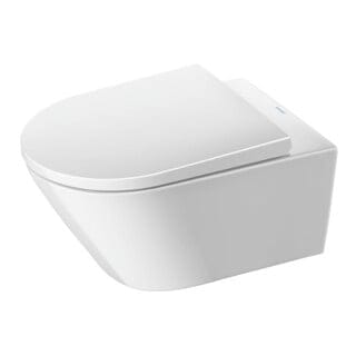 Duravit Wand-WC, Tiefspüler-Set D-Neo mit WC-Sitz, Rimless, weiß