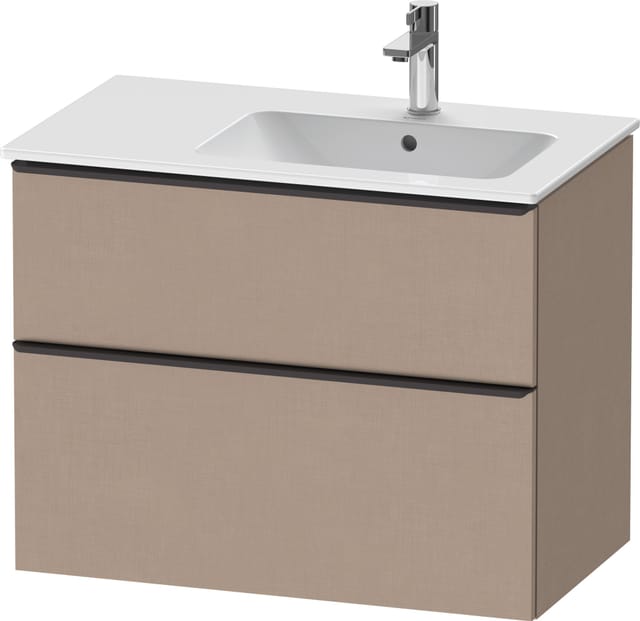 Duravit Waschtischunterschrank D-Neo 81x46,2cm, 1 Kast, B re, schwarz/Leinen