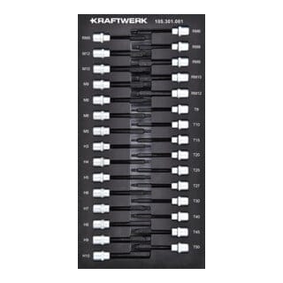 Kraftwerk 3/8'' Steckschlüssel Innensechskant TX Vielzahn Ribe 30tlg 20x40