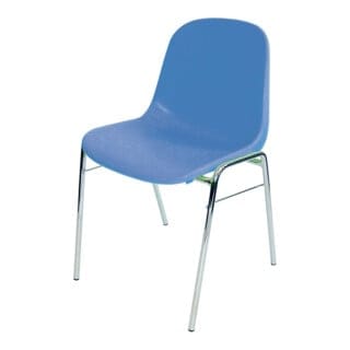 Schalenstuhl BETA chrom/dunkelblau
