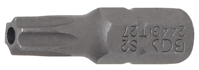 BGS Bit Länge 25 mm Antrieb Außensechskant 6,3 mm (1/4") T-Profil (für TX) mit Bohrung T27