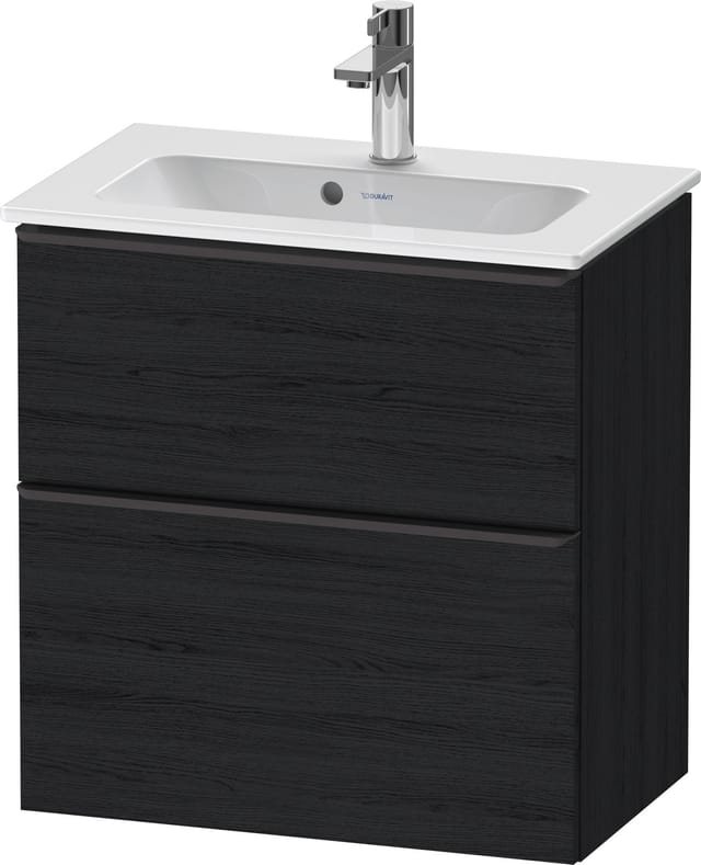 Duravit Waschtischunterschrank D-Neo Compact 61x37,2, sw/Ei s, 1 Kast, 1 Ausz., wandhängend