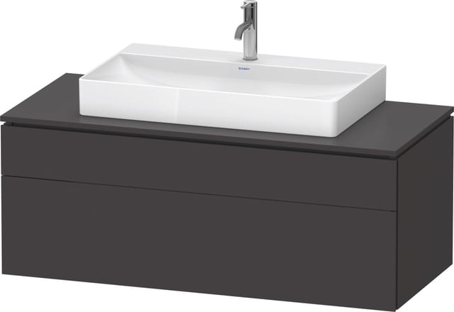 Duravit Waschtischunterschrank L-Cube 122x55cm, gra m, 1 Kast, 1 Ausz., wandhängend