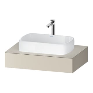Duravit Konsole Qatego 80x55x17cm, Tau supermatt, 1 Ausschnitt
