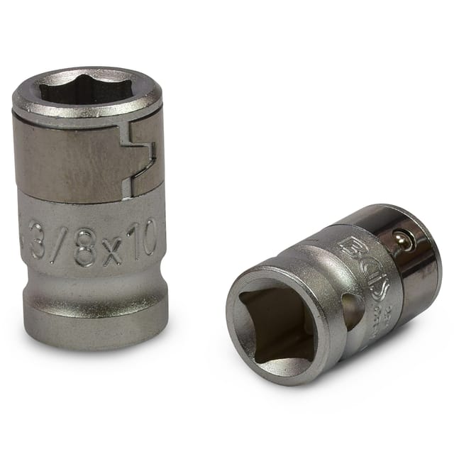 BGS Bit-Adapter mit Haltekugel Innenvierkant 10 mm (3/8") Innensechskant 10 mm (3/8")