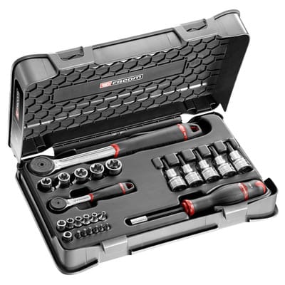 Facom Steckschlüssel-Set 1/4Z 1/2Z, 26-tlg