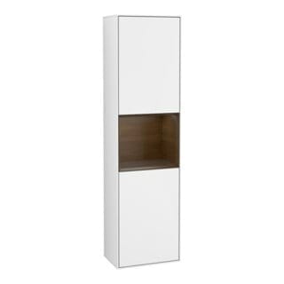 V&B Hochschrank Finion 41,8x151,6cm, r, Rg wal ven, glo wh. Lac
