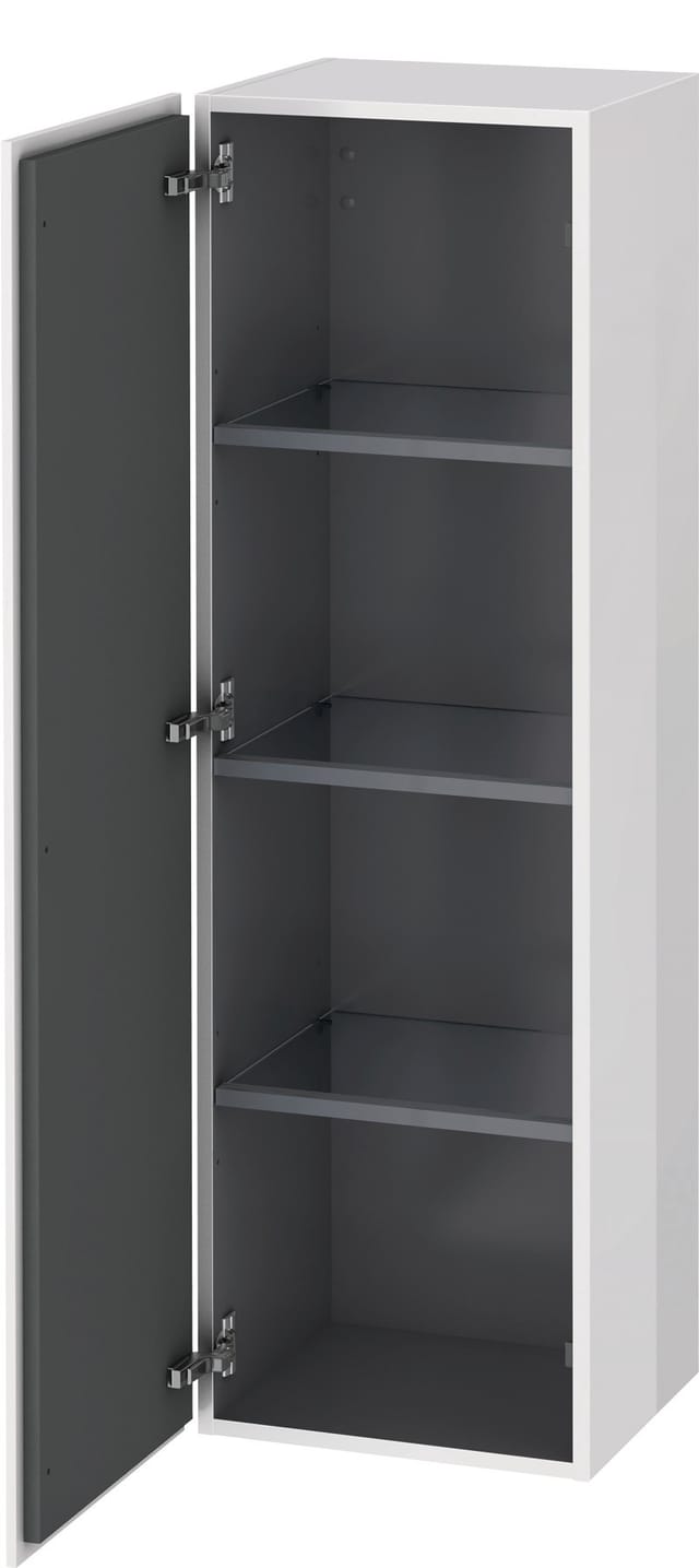 Duravit Halbhochschrank L-Cube 40x36,3x132cm, Tür links, Eiche schwarz