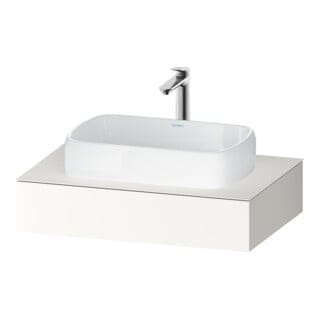 Duravit Konsole Qatego 80x55x17cm, weiß supermatt, 1 Ausschnitt