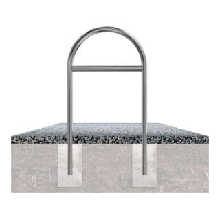 Schake Edelstahl, Rundbügel Ø48 mm + Querholm Länge: 650mm, Höhe: 1200mm