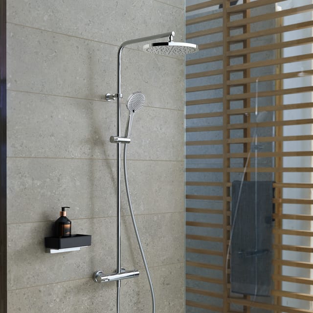 Duravit Duschsystem B.1 mit Brause-Thermostat, chrom