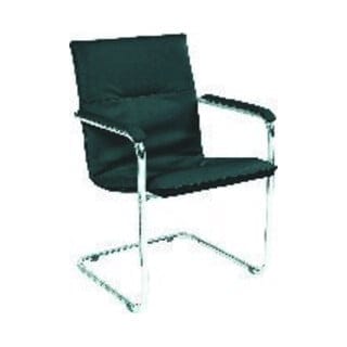 Freischwinger RUMBA chrom/Leder schwarz