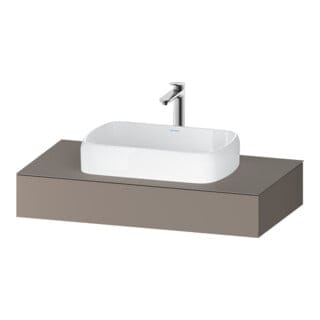 Duravit Konsole Qatego 100x55x17cm, Basalt matt, 1 Ausschnitt