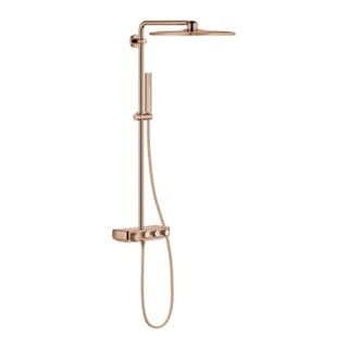 Grohe Duschsystem Euphoria SmartC 310 Cube D m AP-Thermostat, Wandmontage, warm sunset