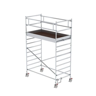 MUNK Rollgerüst 1,35 x 2,45 m mit Doppel-Plattform, Plattformhöhe 3 m