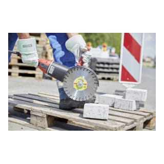 Klingspor DT 600 U Diamanttrennscheiben, 115 x 2,4 x 22,23 mm 13 Segmente 20 x 2,4 x 9 mm, Kurzverzahnung