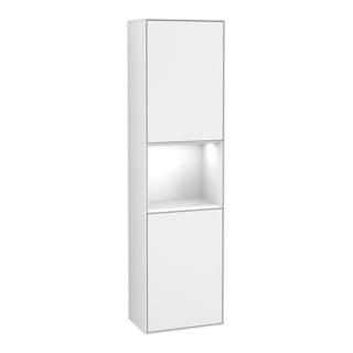 V&B Hochschrank Finion 41,8x151,6cm, r, Rg g w Lac, glo wh. Lac