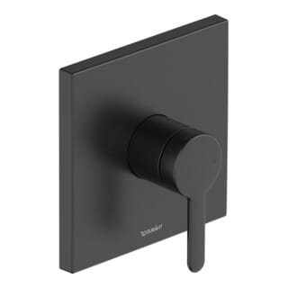 Duravit Fertigmontageset C.1 UP-Brause-Einhebelmischer, eckig, schwarz matt