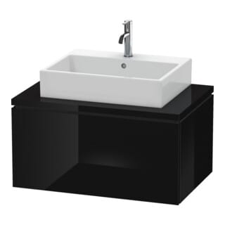 Duravit Waschtischunterschrank L-Cube 82x54,7cm, sw hgl, für Konsole, 1 Auszug