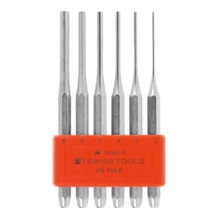 PB Swiss Tools Splintentreiber-Satz, im Kunststoffhalter, Sonderqualität, verchromt, 6-teilig