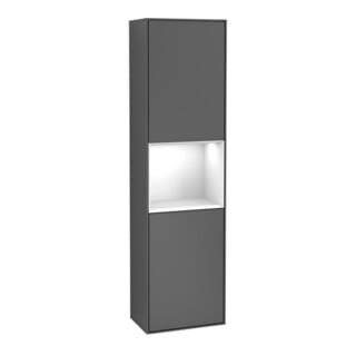 V&B Hochschrank Finion 41,8x151,6cm, r, Rg g w Lac, Anthrac. m