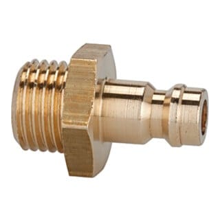 Riegler Nippel für Kupplungen NW 5, Messing blank, G 1/8 AG, SW 14