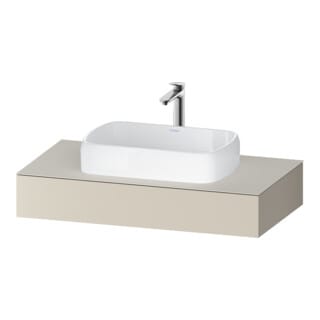 Duravit Konsole Qatego 100x55x17cm, Tau supermatt, 1 Ausschnitt