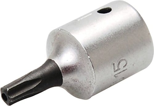BGS Bit-Einsatz Antrieb Innenvierkant 6,3 mm (1/4") TS-Profil (für TX Plus) mit Bohrung TS15