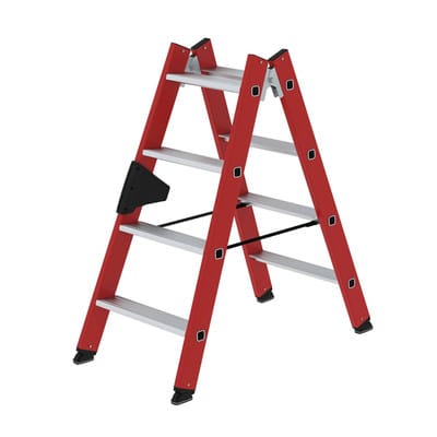 MUNK Kunststoff-Stehleiter beidseitig begehbar 2 x 4 Stufen