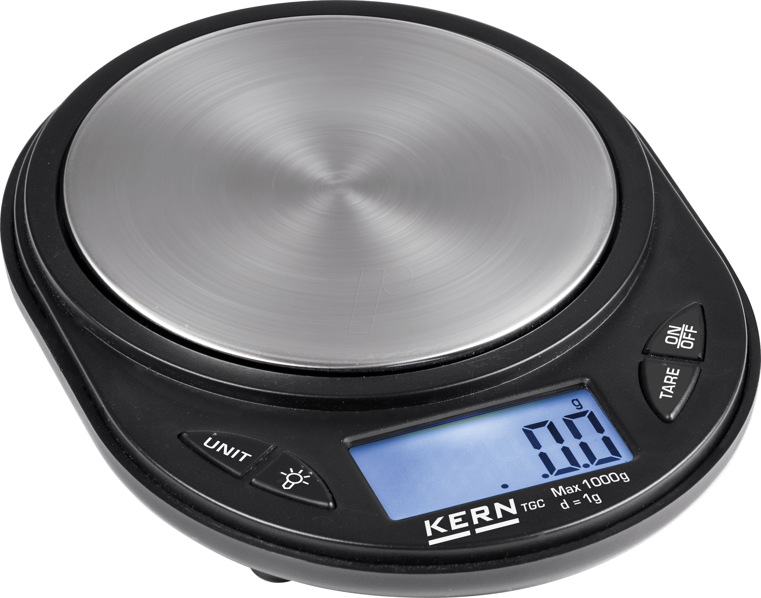 Kern Taschenwaage TGC 1K-3S05, Wägebereich 1000 g, Ablesbarkeit 1 g