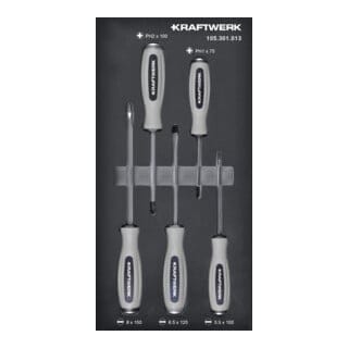 Kraftwerk Schlag Schraubendreher 5-tlg. 20x40 Einlage