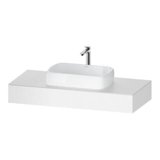 Duravit Konsole Qatego 120x55x17cm, weiß matt, 1 Ausschnitt