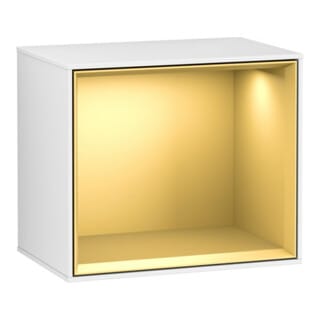 V&B Regalmodul Wandbeleuchtung Finion 41,8x35,6x27cm, Reg gol m, glo wh. Lac